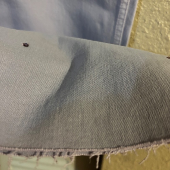 7 For All Mankind Lilac Purple Raw Hem Jeans with Crystals NWT Designer Denim - Picture 4 of 8